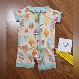 Leighton Jayne NEWBORN Bamboo Popsicle Print Shortie Pjs NWT